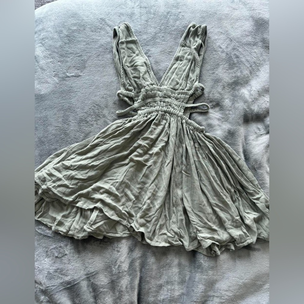 Lovely Day Backless Gray Dress
